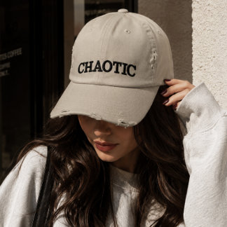 Chaotic Energy Typography Embroidered Hat