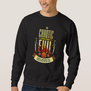 Chaotic Evil D20 Dice Rpg Alignment Sweatshirt
