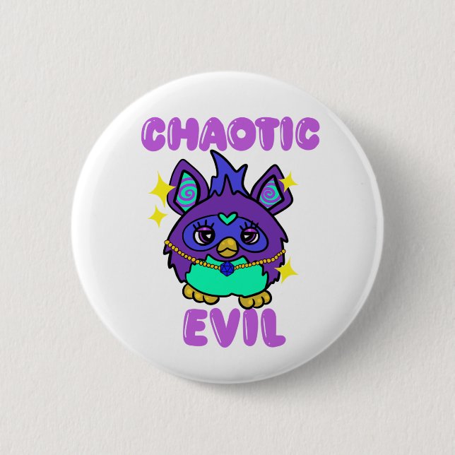 Chaotic Evil Furb 6 Cm Round Badge (Front)