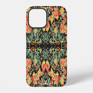 Chaotic floral: vintage abstract pattern. iPhone 12 case