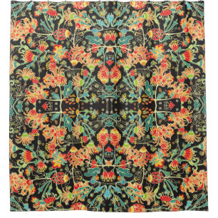 Chaotic floral: vintage abstract pattern. shower curtain