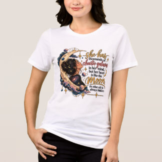 Chaotic Galaxies In Her Mind Celestial Moon Tri-Blend Shirt