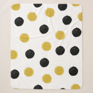 Chaotic Gold Dots: Vintage Splash. Sherpa Blanket