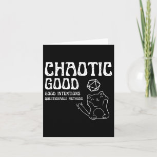 Chaotic Good Cat Good Intentions Questionable Ods Card