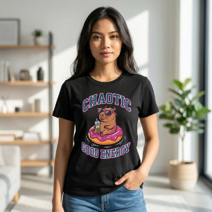 Chaotic Good Energy Capybara Doughnut Floatie T-Shirt