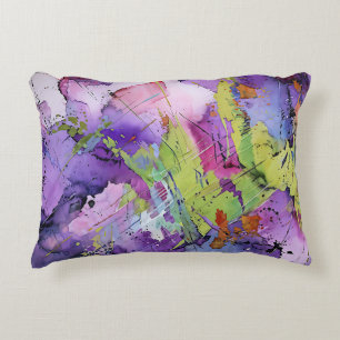 "Chaotic Harmony" Contemporary Abstract Art Decorative Cushion