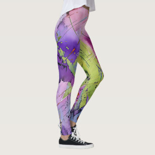 "Chaotic Harmony" Contemporary Abstract Art Leggings