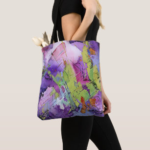 "Chaotic Harmony" Contemporary Abstract Art Tote Bag