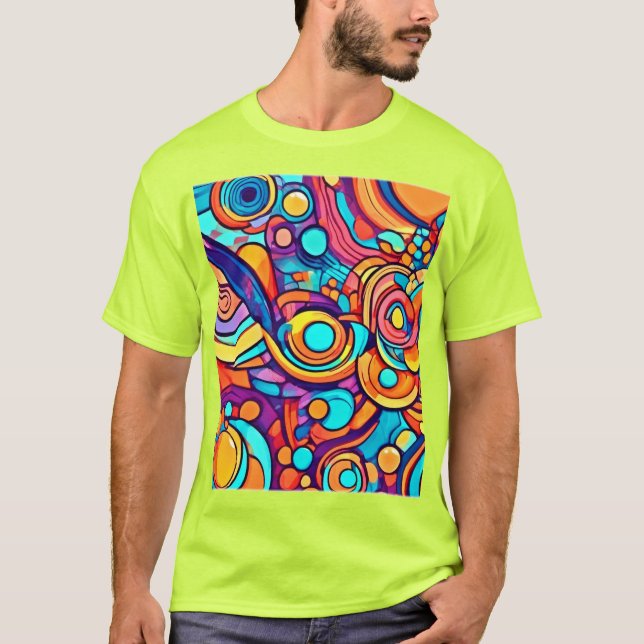 Chaotic Joyful Colour Dance T-Shirt (Front)