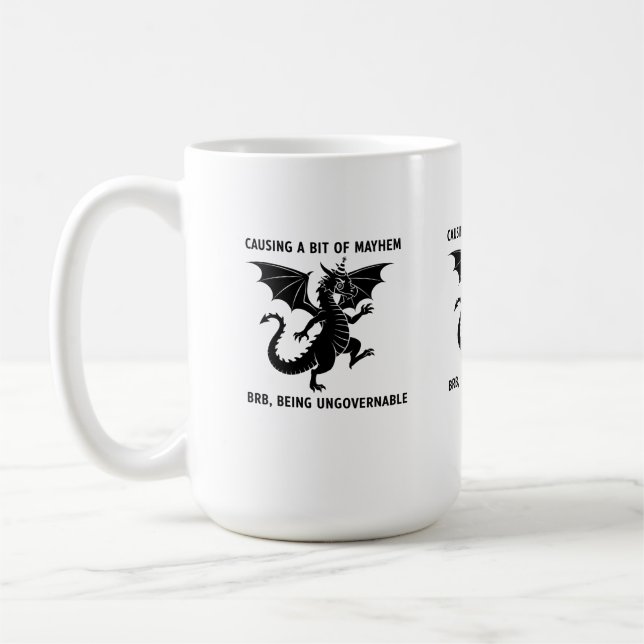 Chaotic Little Dragon Coffee Mug (Left)