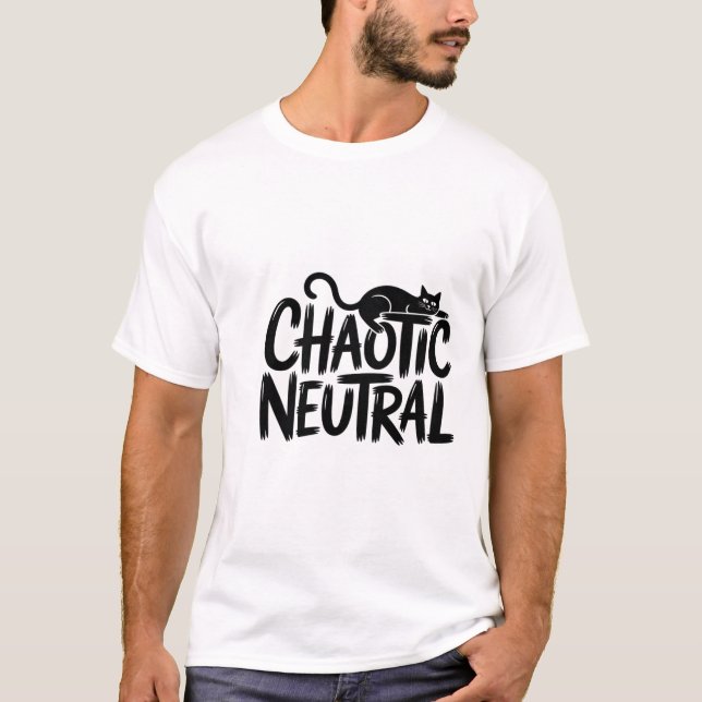 Chaotic Neutral Cat - Funny T-Shirt (Front)
