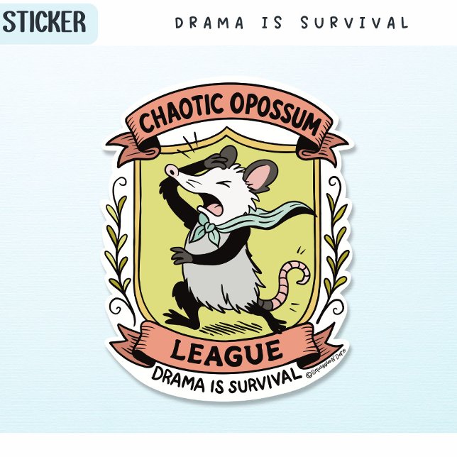Chaotic Opossum League Crest with Funny Drama (Creator Uploaded)