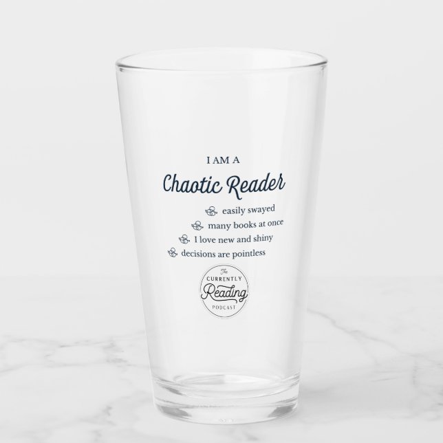 Chaotic Reader Pint Glass (Front)