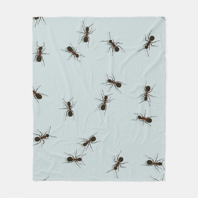 Chaotic Red Ants Stylish Pattern Fleece Blanket (Front)