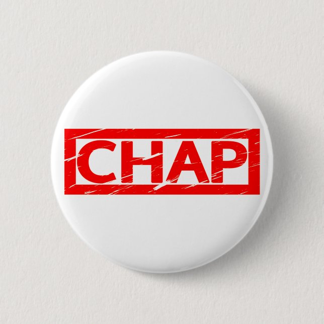 Chap Stamp 6 Cm Round Badge (Front)