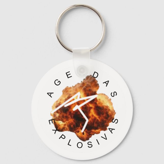 Chapa Iridiscente Explosiva Key Ring (Front)