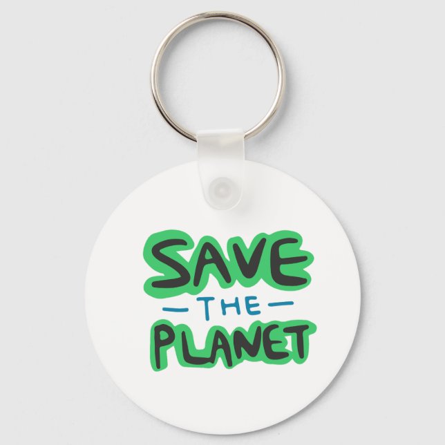 Chapa Save the Planet Type Key Ring (Front)