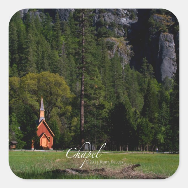 Chapel at Yosemite Square Sticker (Front)