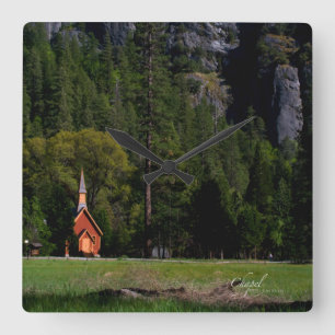 Chapel at Yosemite Square Wall Clock