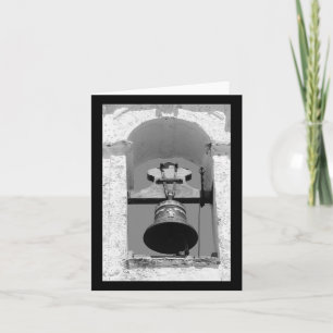Chapel Bell Faro Black And White Vertical Sticker Card