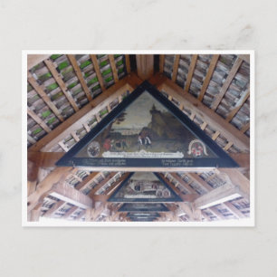 chapel bridge paintings postcard