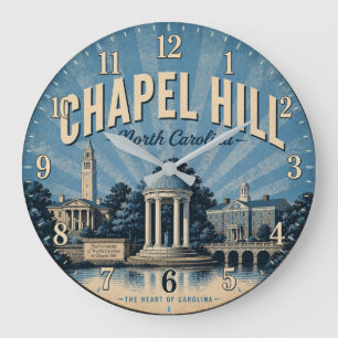 Chapel Hill North Carolina Historic College Town Large Clock