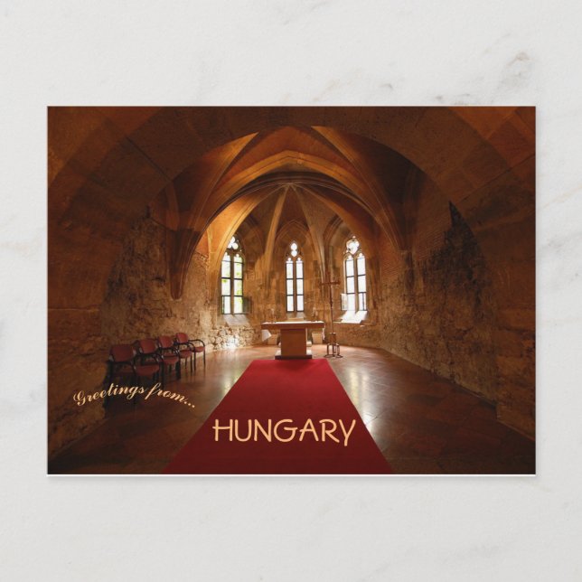 Chapel In Buda Castle Budapest Hungary Postcard (Front)