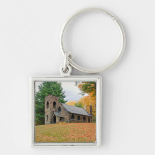 Chapel in fall key ring
