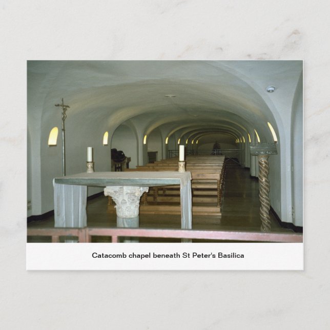 Chapel in the catacomb beneath St Peter's Basilica Postcard (Front)