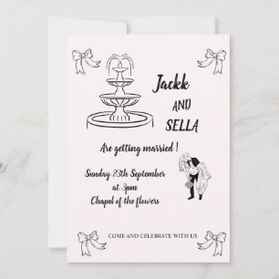 Chapel of the Flowers Elegant Wedding Invitation