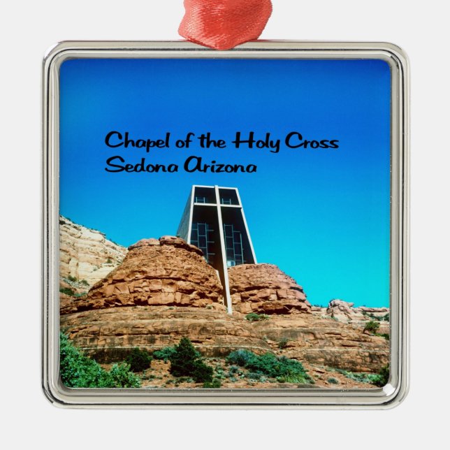 Chapel of the Holy Cross Sedona arizona Metal Ornament (Front)