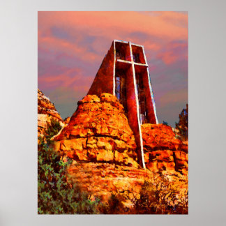 "Chapel of the Holy Cross" "Sedona Art" Poster
