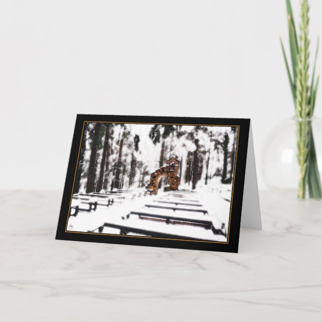 Chapel of the Woods in a Snowy Glow Card (Front)