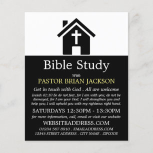 Chapel Silhouette, Christian Bible Class Advert Flyer