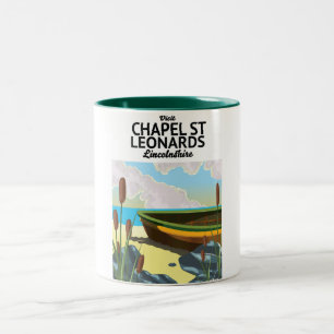 chapel st leonards,Lincolnshire holiday poster. Two-Tone Coffee Mug