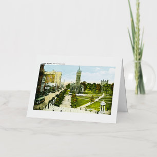 Chapel Street, New Haven, Connecticut Foil Greeting Card