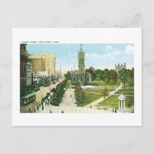 Chapel Street, New Haven, Connecticut Postcard