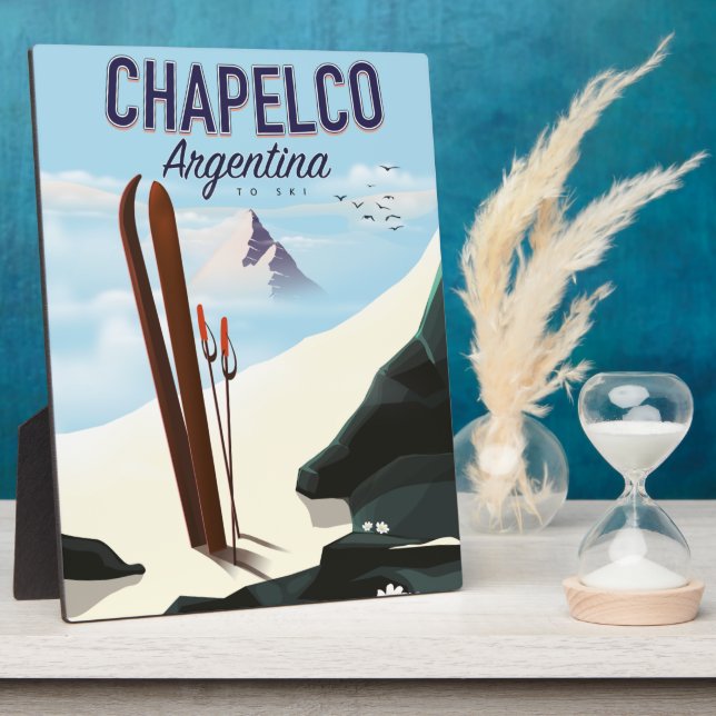 Chapelco Argentina to Ski Plaque (Side)