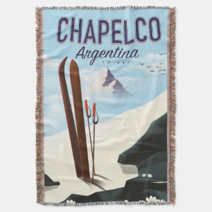 Chapelco Argentina to Ski Throw Blanket