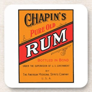 Chapins Pure Old Rum Label Coaster