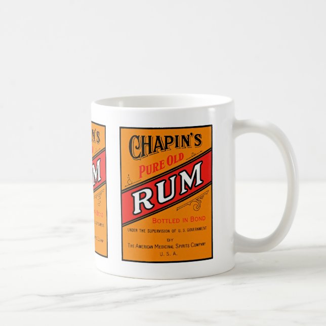 Chapins Pure Old Rum Label Coffee Mug (Right)