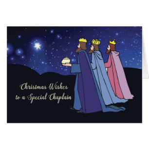 Chaplain Christmas Wishes Three Kings at Night