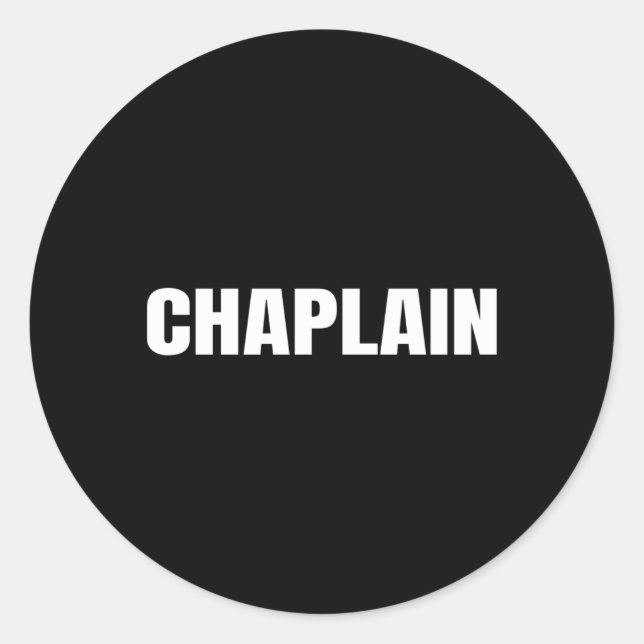 Chaplain Classic Round Sticker (Front)
