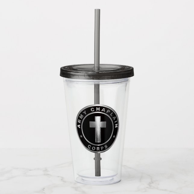 Chaplain Corps Army Veteran  Acrylic Tumbler (Front)