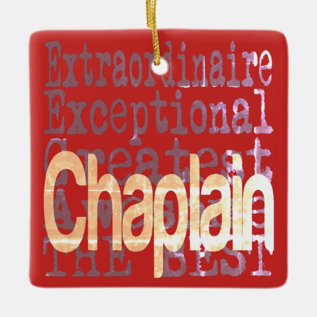 Chaplain Extraordinaire Ceramic Ornament (Front)