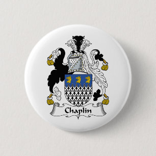 Chaplin Family Crest 6 Cm Round Badge