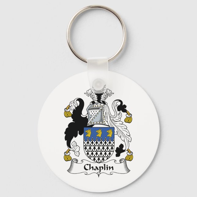 Chaplin Family Crest Key Ring (Front)