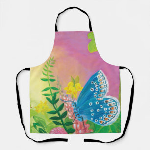 Chapman's blue butterfly apron