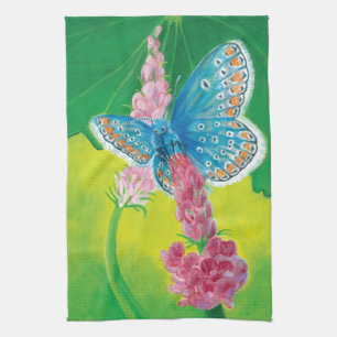 Chapmans blue butterfly (Polyommatus thersites) Tea Towel