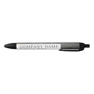 Chapped Gray Tree Bark, Rustic Company/Event Black Ink Pen